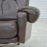 1970s, Danish swivel chair, original condition, brown furniture leather.