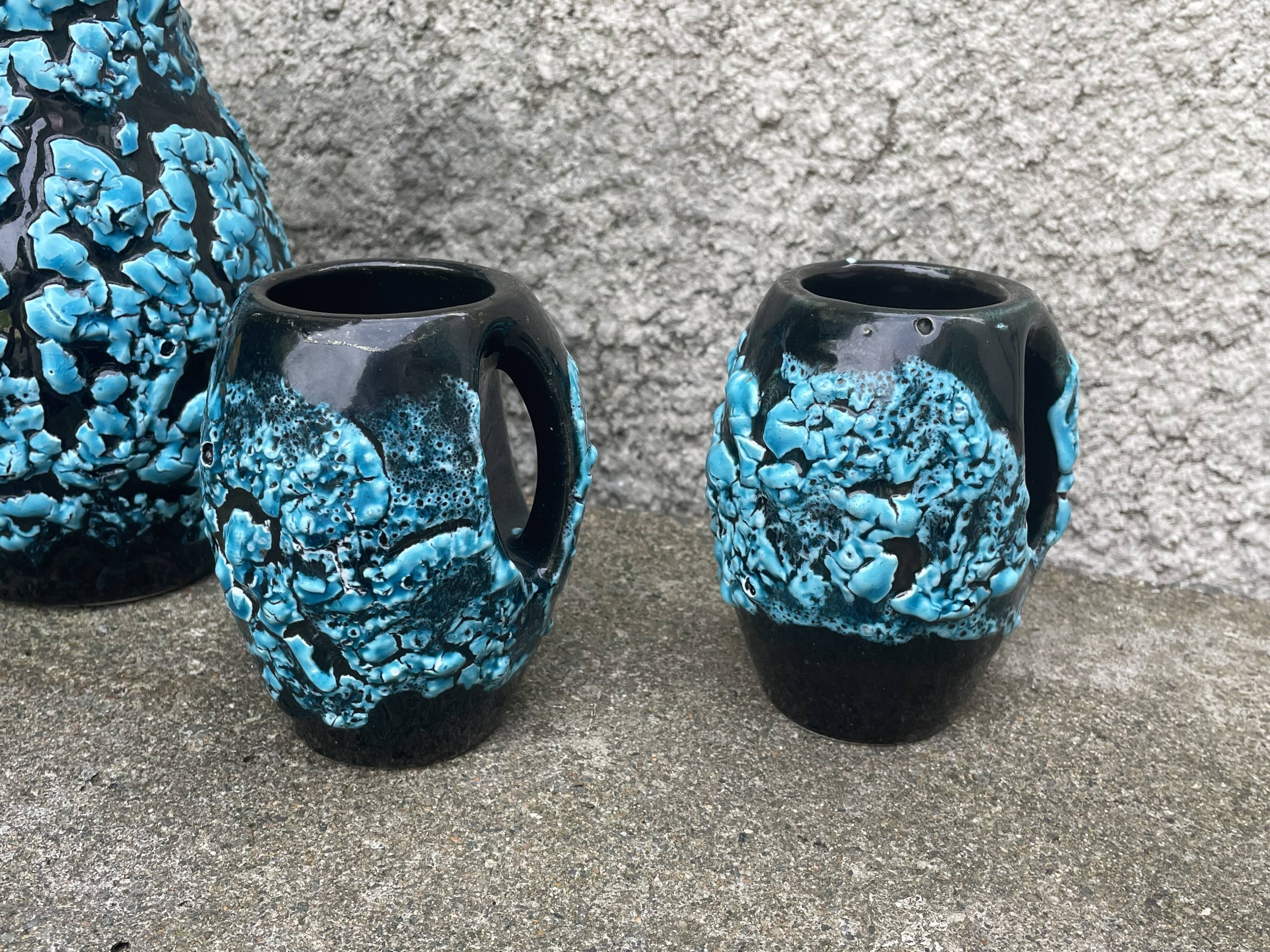 Ceramic Vallauris Luc - table service - orangeade - pitcher - glass