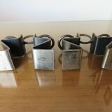 Serre brutalist books in raw steel 70s