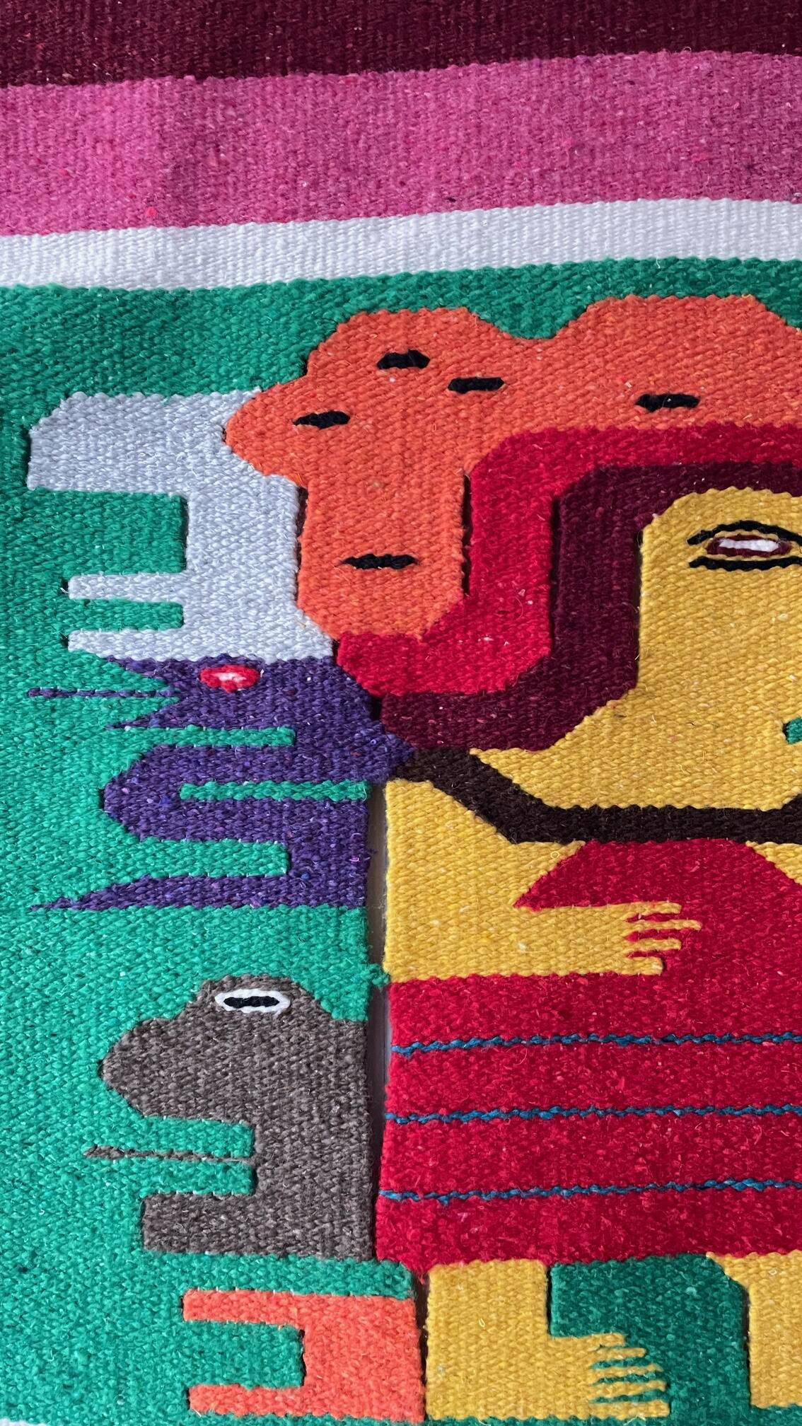 Vintage mexican decorative tapestry