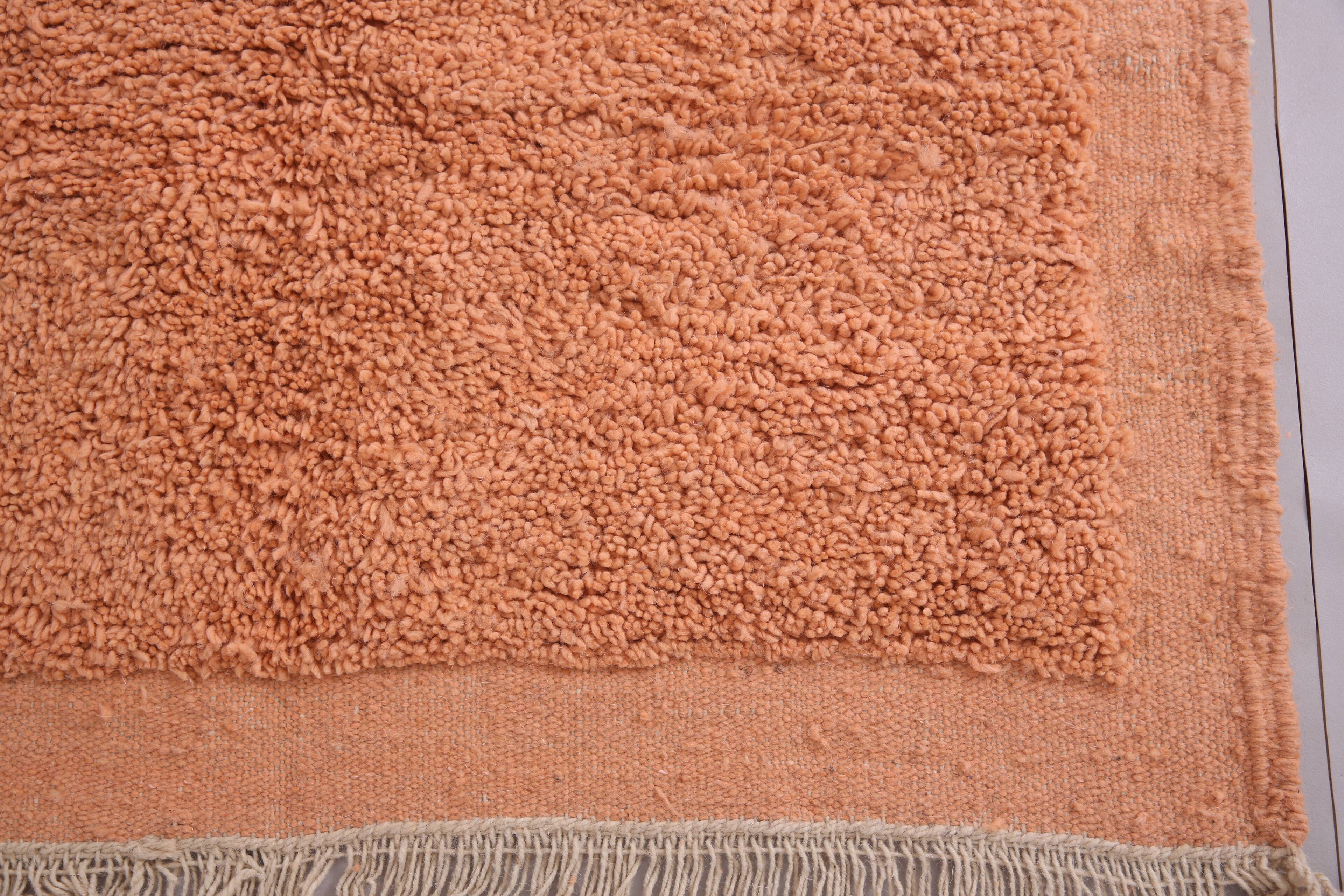 Peach Vintage Moroccan Rug 187 x 252 cm - Handmade Berber Wool Rug Boho