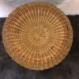 Old 60s rattan stool