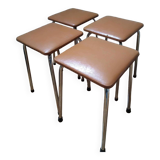 Set of 4 vintage stools from the 70s