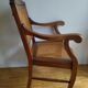 Fauteuil barbier noyer et canage Paris