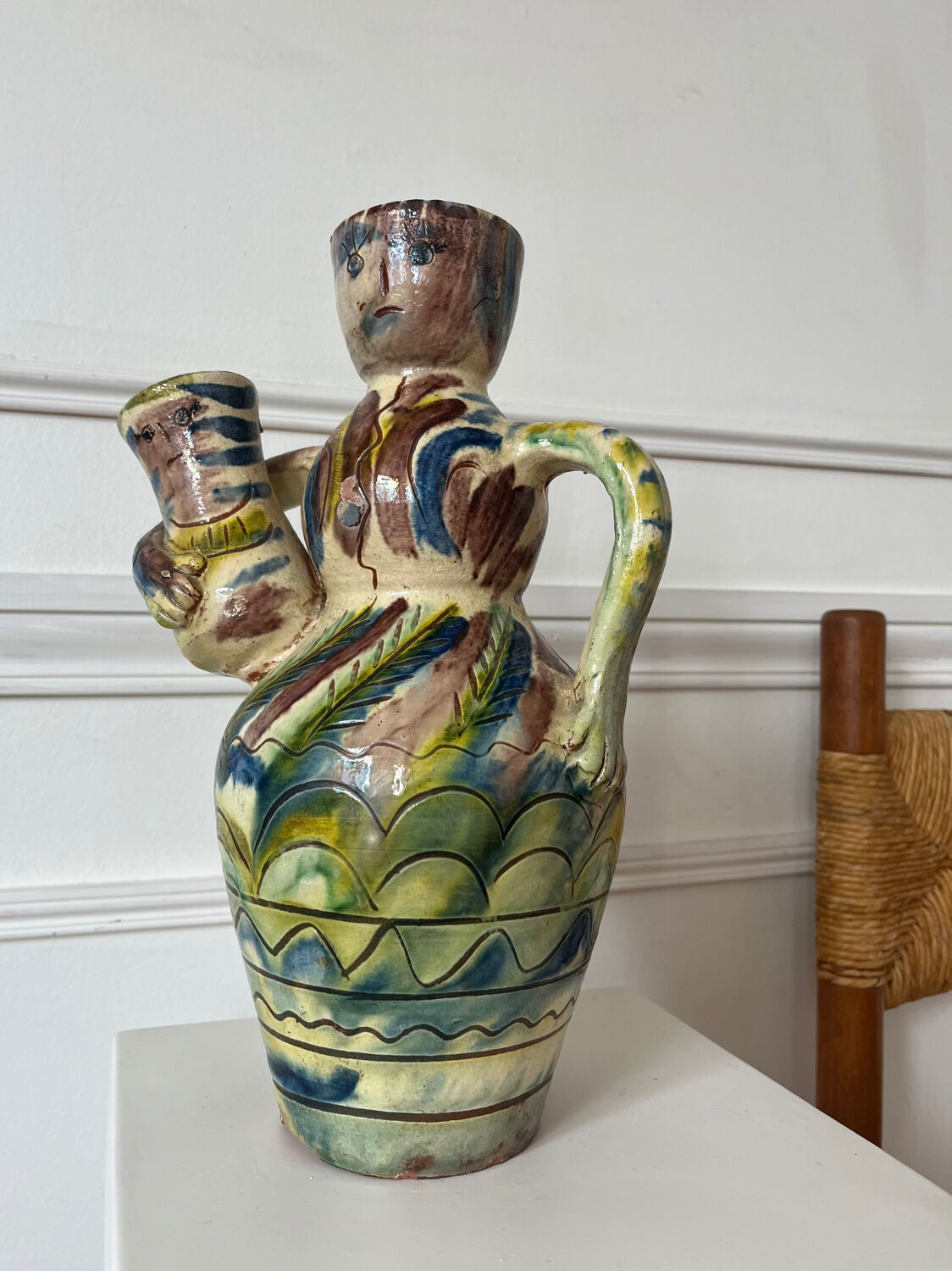 Anthropomorphic ceramic vase