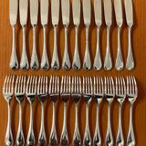 Christofle pearls 12 fish cutlery 24 pieces excellent condition
