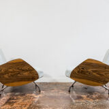 Pair of lounge chairs in Kvadrat/Sahco Boucle "360" by Janusz Różański, 1950's