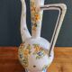 Vintage Glazed Earthenware Ewer/Pitcher – Hand-Painted Floral Decoration