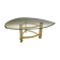 Coffee table  70s form free brass and glass