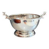 Vintage Silver Plate Bowl, Ice Bucket, European Decorative Bowl in the Shape of a Deer Head