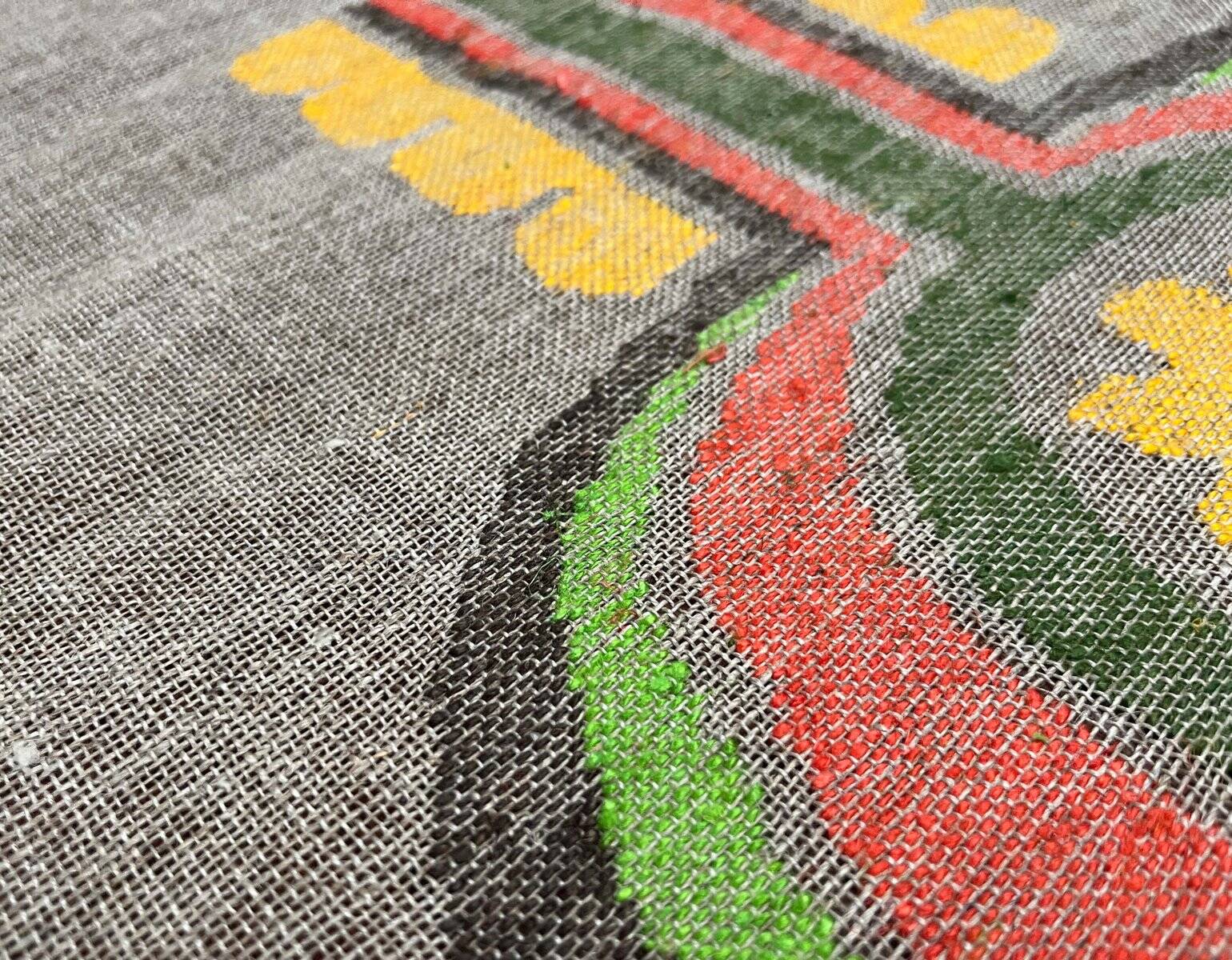 Modernist mid-century linen wall tapestry, Finland, 1960s