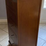 CHIFFONNIER,  Style Louis Philippe comprenant 5 tiroirs .