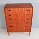 Commode moderne à six tiroirs du milieu du siècle, en teck, Danemark, années 1960