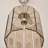 Lustre Gino Vistosi, verre et acier, Italy, circa 1970