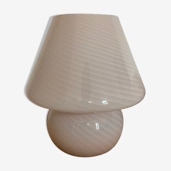 Lampe champignon Murano rose