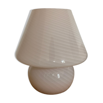 Lampe champignon Murano rose