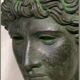 Bust Apollo greco roman magnificent patina ancient bronze