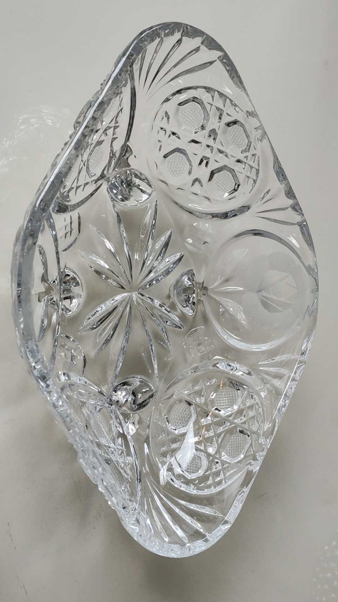 Bonbonnière stylé Boho tchèque en cristal de Bohème