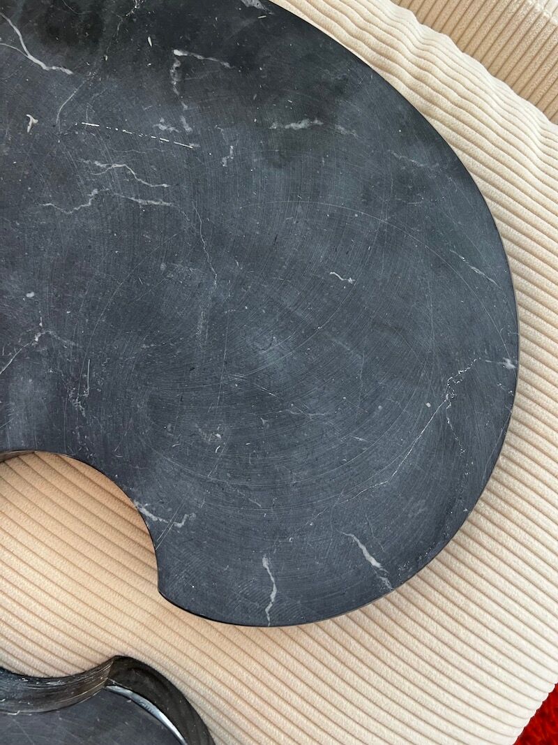 Side table series "Eros" in Marble by Angelo Mangiarotti for Skipper, contemporary edition