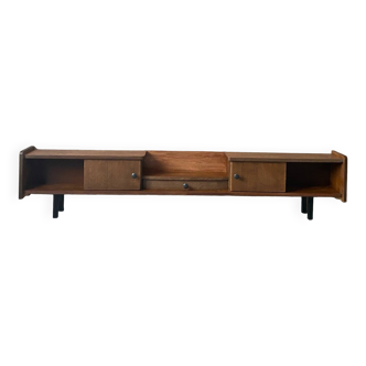 Low vintage sideboard in dark wood