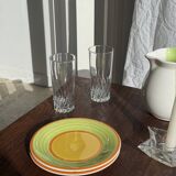 90s white and green ceramic carafe H17 D11