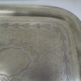 Rectangular brass top with engraved decoration