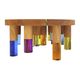 Studio Superego Modern Wood and Multicolor Plexiglass Italian Coffee Table