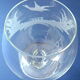 Suite of six tasting glasses of engraved crystal cognac