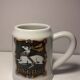 Chope à bière vintage en porcelaine décorée manufacture pillivuyt (cher)