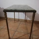 Vintage brass and marble nesting tables