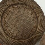 Wall composition of 8 baskets and wicker trays.