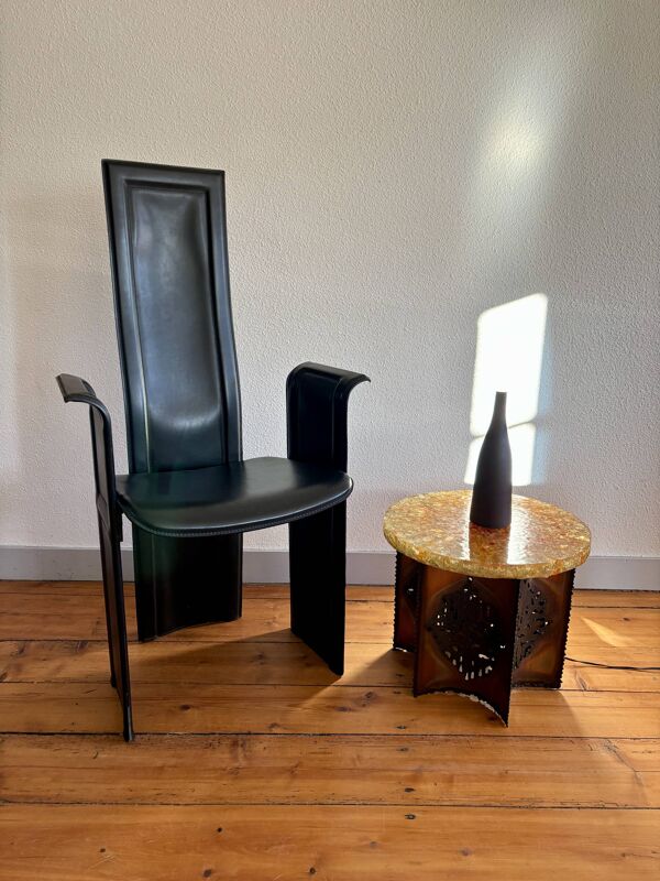 Fauteuil cuir Roche Bobois vintage