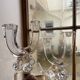 Pair of crystal candlesticks Art Vannes France
