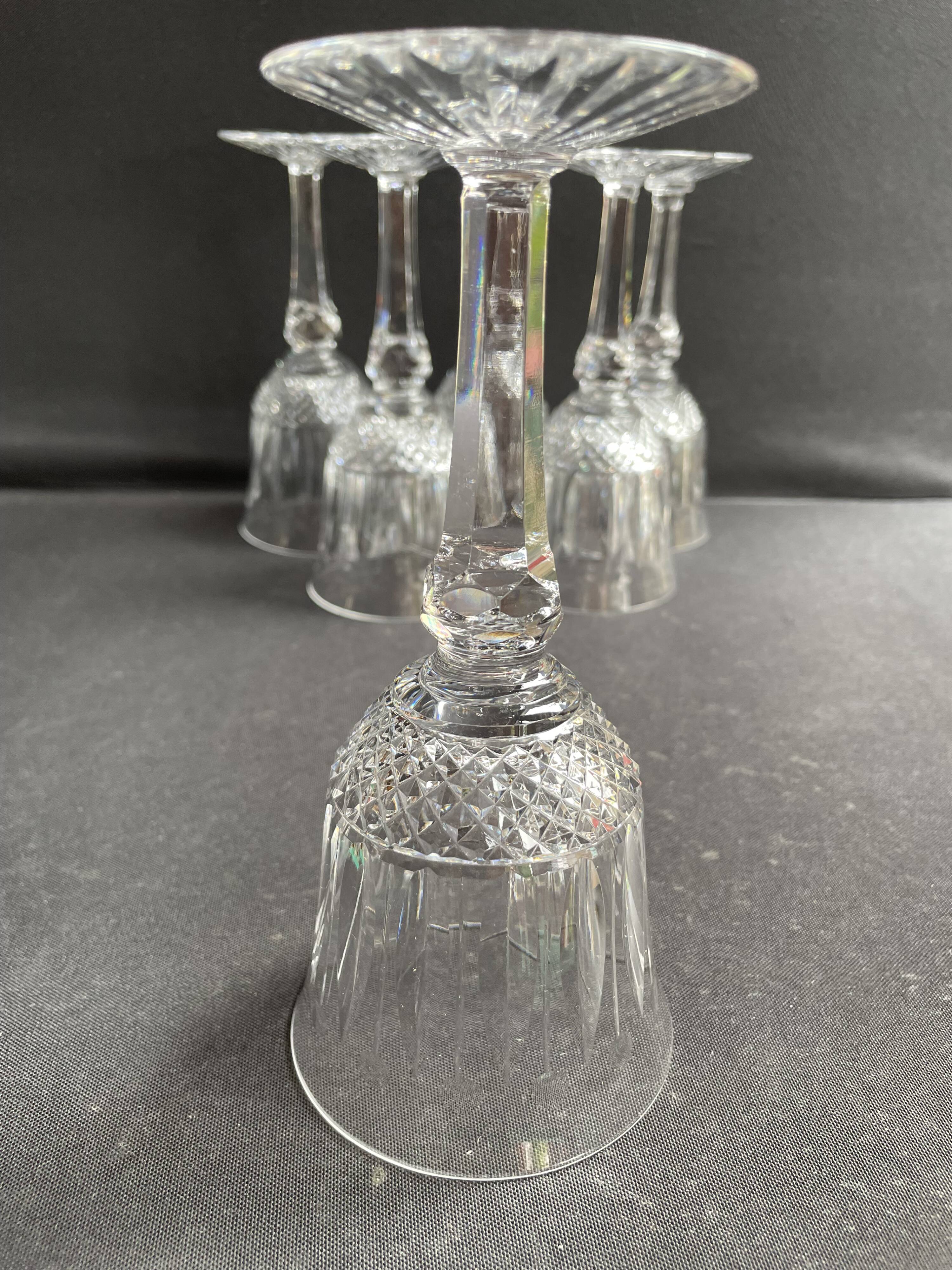 6 Red/White Wine Glasses – Mouth Blown and Hand Cut Crystal