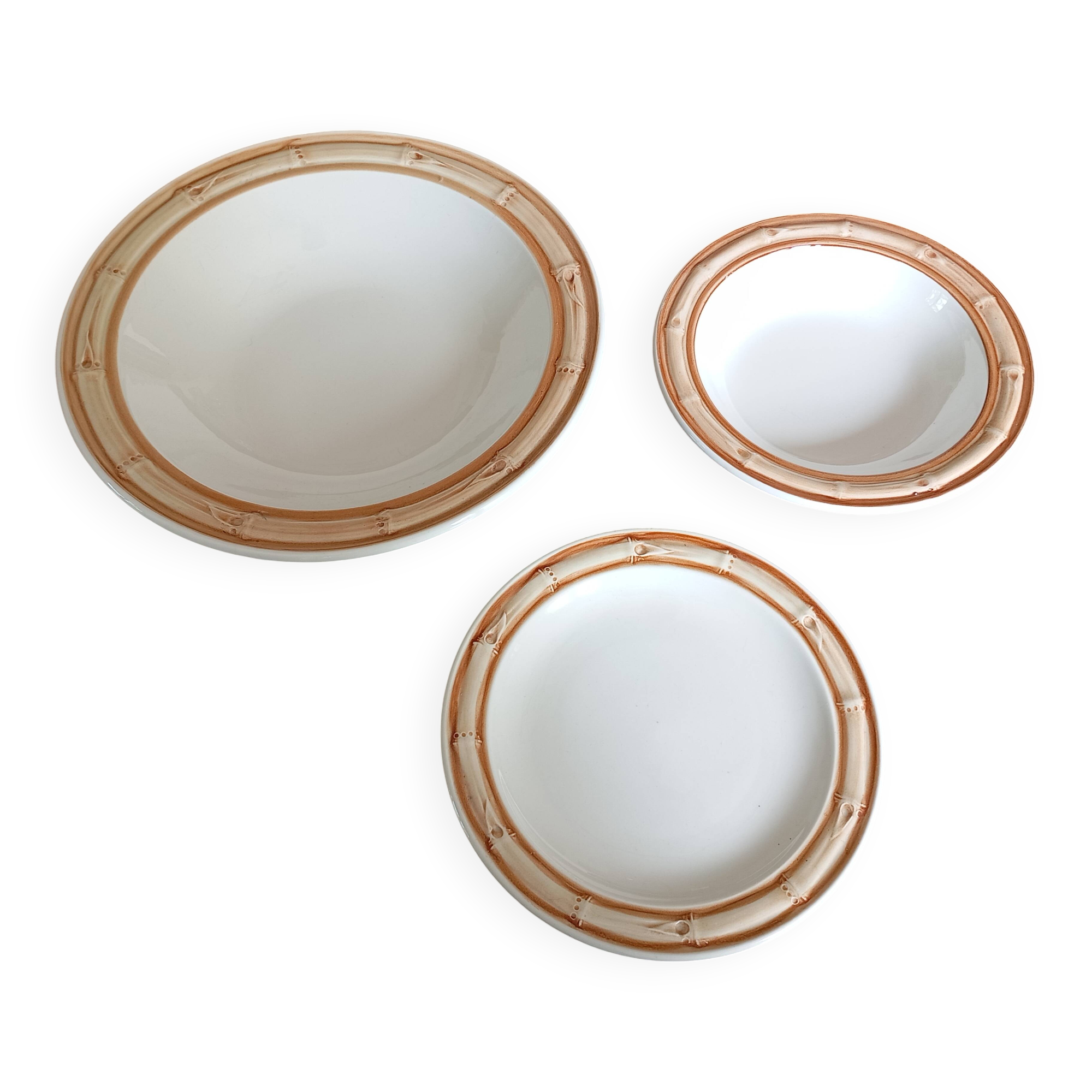 Gien "Bamboo" serving dishes