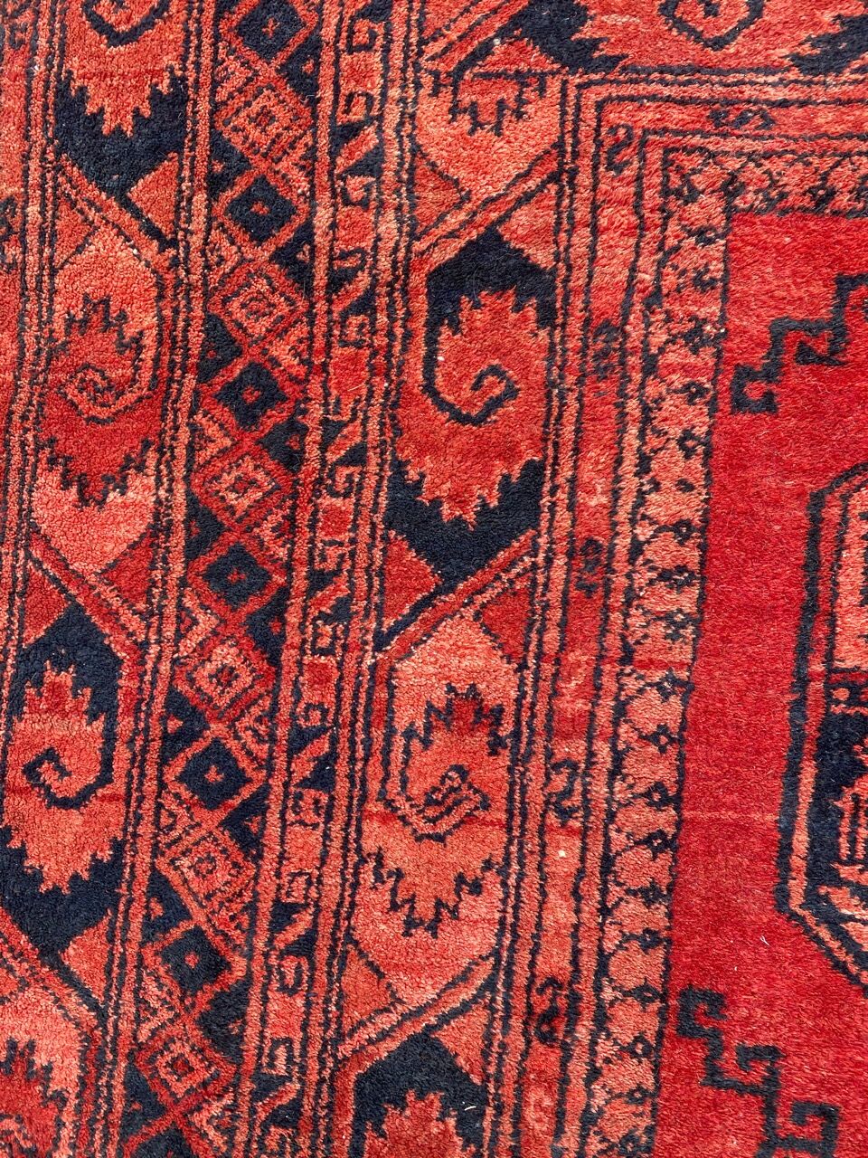 Ancient carpet turkmen ersari afghan 137x203 cm