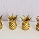 Pineapple brass candlesticks