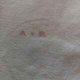 Old hemp sheet monogram AR 225 x 280 cm