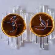 Pair of Venini Murano glass wall lights Italy 1970