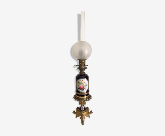 Lampe à petrole porcelaine de bayeux