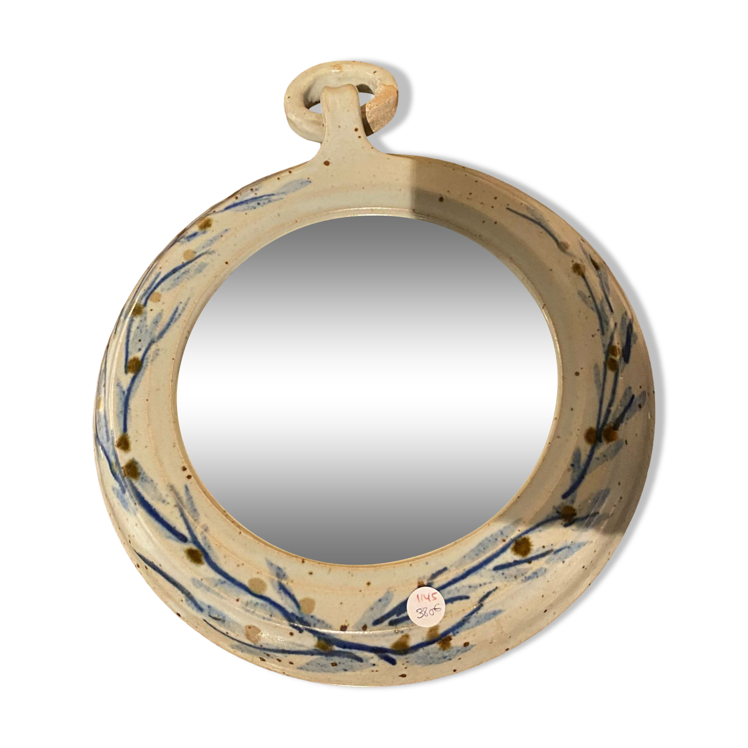Round ceramic mirror 26x36cm