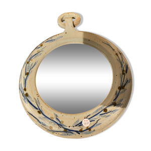 Miroir rond en céramique 26x36cm