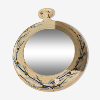 Round ceramic mirror 26x36cm