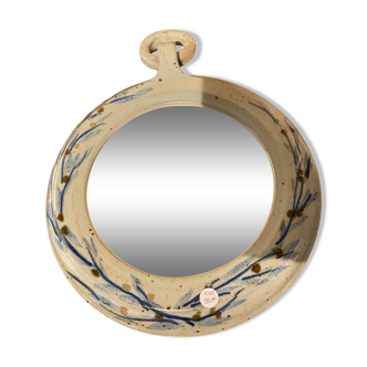 Round ceramic mirror 26x36cm