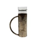 Modern silverplated and glass cruet mod. Oilvine, Lino Sabattini Italy 1970