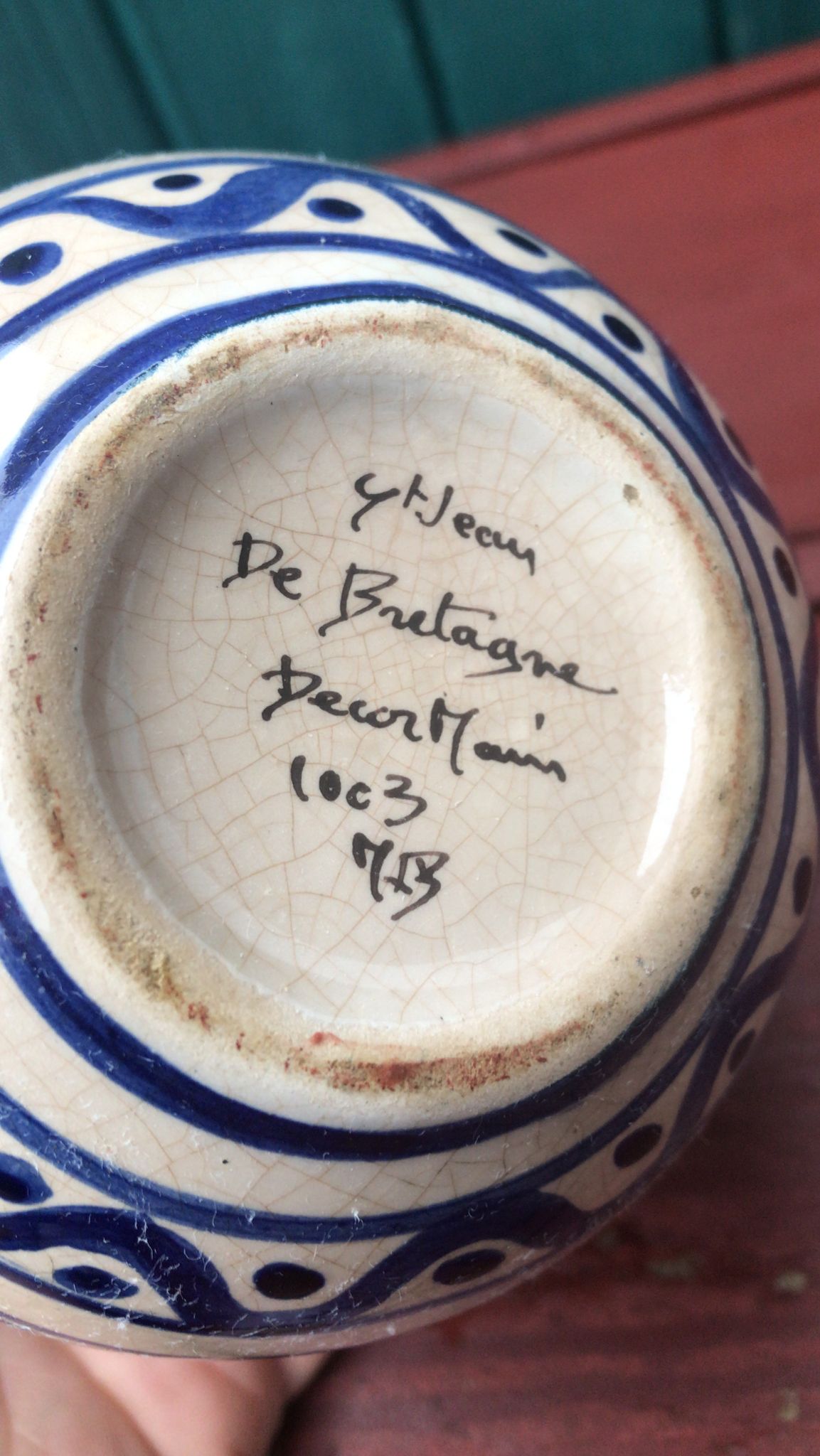 Carafe in earthenware Brittany