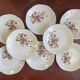 Set of 8 vintage Gien earthenware plates from the 70s with a floral pattern.
