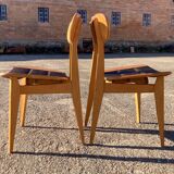 Pair of Roger Landault chairs for Sentou