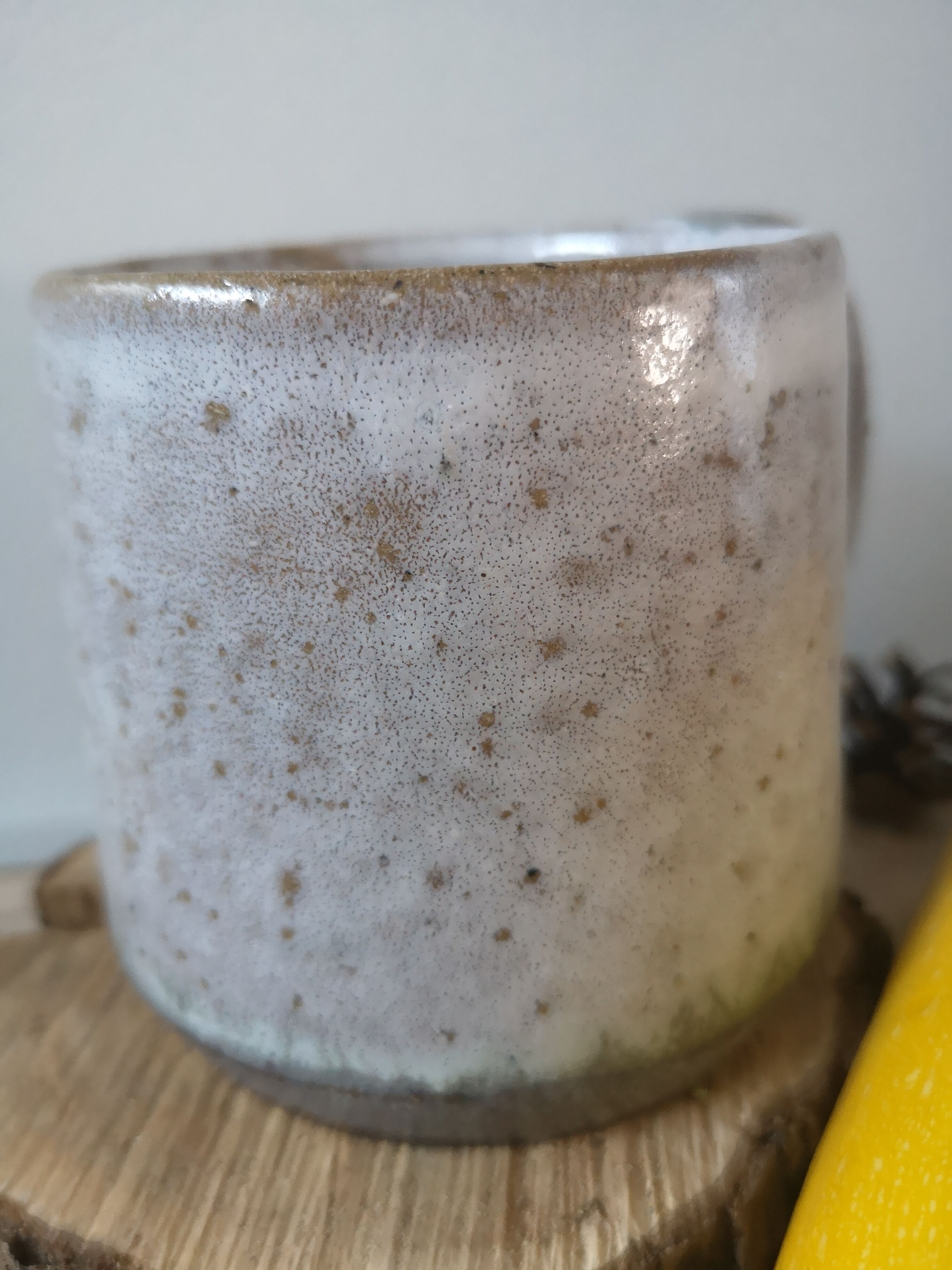 Vintage mug in bluish sandstone