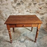 Vintage French Table | 1950s | Oak & Beech | With Drawer